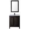 Custom image for Dark Espresso with Matte Black Trim / White Carrara Marble / 24