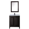 Custom image for Dark Espresso with Matte Black Trim / White Carrara Marble / Medicine Cabinet