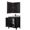 Custom image for Dark Espresso with Matte Black Trim / White Carrara Marble / Medicine Cabinet
