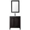 Custom image for Dark Espresso with Matte Black Trim / White Cultured Marble / 24