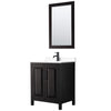 Custom image for Dark Espresso with Matte Black Trim / White Cultured Marble / 24