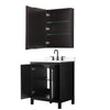 Custom image for Dark Espresso with Matte Black Trim / White Cultured Marble / Medicine Cabinet