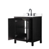 Custom image for Dark Espresso with Matte Black Trim / White Cultured Marble / No Mirror