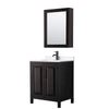 Custom image for Dark Espresso with Matte Black Trim / White Quartz / Medicine Cabinet