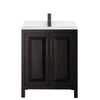 Custom image for Dark Espresso with Matte Black Trim / White Quartz / No Mirror