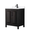 Custom image for Dark Espresso with Matte Black Trim / White Quartz / No Mirror