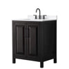 Custom image for Dark Espresso with Matte Black Trim / White Quartz / No Mirror