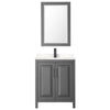 Custom image for Dark Gray with Matte Black Trim / Carrara Cultured Marble / 24