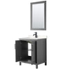 Custom image for Dark Gray with Matte Black Trim / Carrara Cultured Marble / 24