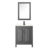 Custom image for Dark Gray with Matte Black Trim / Carrara Cultured Marble / Medicine Cabinet