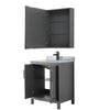 Custom image for Dark Gray with Matte Black Trim / White Carrara Marble / Medicine Cabinet