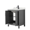 Custom image for Dark Gray with Matte Black Trim / Giotto Quartz / No Mirror