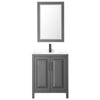 Custom image for Dark Gray with Matte Black Trim / White Cultured Marble / 24