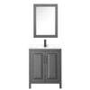Custom image for Dark Gray with Matte Black Trim / White Cultured Marble / Medicine Cabinet