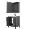 Custom image for Dark Gray with Matte Black Trim / White Cultured Marble / Medicine Cabinet
