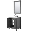 Custom image for Dark Gray with Matte Black Trim / White Cultured Marble / 24
