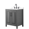 Custom image for Dark Gray with Matte Black Trim / White Cultured Marble / No Mirror