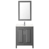Custom image for Dark Gray with Polished Chrome Trim / Carrara Cultured Marble / 24