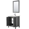 Custom image for Dark Gray with Polished Chrome Trim / Carrara Cultured Marble / 24