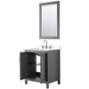 Custom image for Dark Gray with Polished Chrome Trim / Carrara Cultured Marble / 24