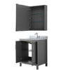 Custom image for Dark Gray with Polished Chrome Trim / White Carrara Marble / Medicine Cabinet