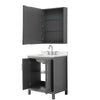 Custom image for Dark Gray with Polished Chrome Trim / Giotto Quartz / Medicine Cabinet