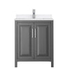 Custom image for Dark Gray with Polished Chrome Trim / White Quartz / No Mirror