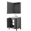 Custom image for Dark Gray with Polished Chrome Trim / White Quartz / Medicine Cabinet