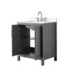 Custom image for Dark Gray with Polished Chrome Trim / White Quartz / No Mirror