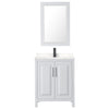 Custom image for White with Matte Black Trim / Carrara Cultured Marble / 24