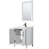 Custom image for White with Matte Black Trim / Carrara Cultured Marble / 24