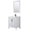 Custom image for White with Matte Black Trim / Carrara Cultured Marble / 24