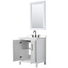 Custom image for White with Matte Black Trim / Carrara Cultured Marble / 24