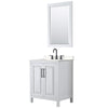 Custom image for White with Matte Black Trim / Carrara Cultured Marble / 24
