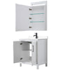 Custom image for White with Matte Black Trim / White Cultured Marble / Medicine Cabinet