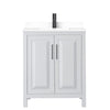 Custom image for White with Matte Black Trim / White Cultured Marble / No Mirror