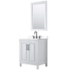 Custom image for White with Matte Black Trim / White Cultured Marble / 24