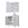 Custom image for White with Matte Black Trim / White Cultured Marble / Medicine Cabinet