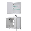 Custom image for White with Matte Black Trim / White Quartz / Medicine Cabinet