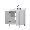 Custom image for White with Matte Black Trim / White Quartz / No Mirror