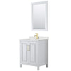 Custom image for White with Brushed Gold Trim / Giotto Quartz / 24