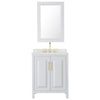 Custom image for White with Brushed Gold Trim / Giotto Quartz / 24