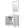 Custom image for White with Brushed Gold Trim / Giotto Quartz / 24