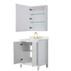Custom image for White with Brushed Gold Trim / Giotto Quartz / Medicine Cabinet