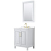 Custom image for White with Brushed Gold Trim / White Quartz / 24