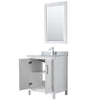 Custom image for White with Polished Chrome Trim / White Carrara Marble / 24