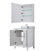 Custom image for White with Polished Chrome Trim / White Carrara Marble / Medicine Cabinet