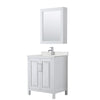 Custom image for White with Polished Chrome Trim / Giotto Quartz / Medicine Cabinet