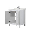 Custom image for White with Polished Chrome Trim / Giotto Quartz / No Mirror