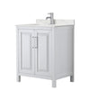 Custom image for White with Polished Chrome Trim / Giotto Quartz / No Mirror
